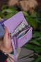 Zoozie Bags Cartera Lila Mujer 100% Piel de PU Elegante y Sofisticada para Uso Diario y Noche